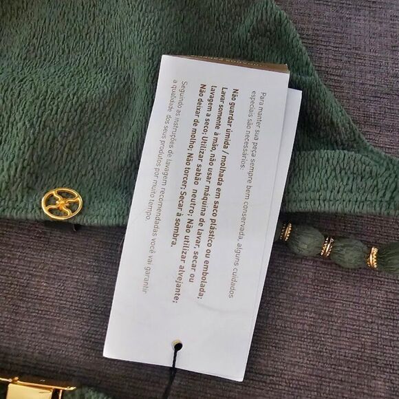 ViX Women's Green Firenze Liz Triangle top 2 Piece Seersucker bikini size M/XS - Picture 12 of 14